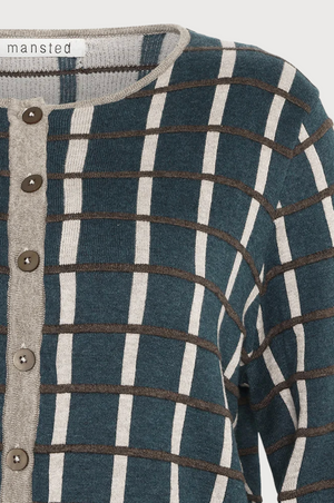 Mansted Odette Box and Balls Cardigan in Dark Aqua