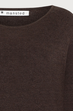 Mansted Denmark Nectarine Eco Crew in Dark Brown