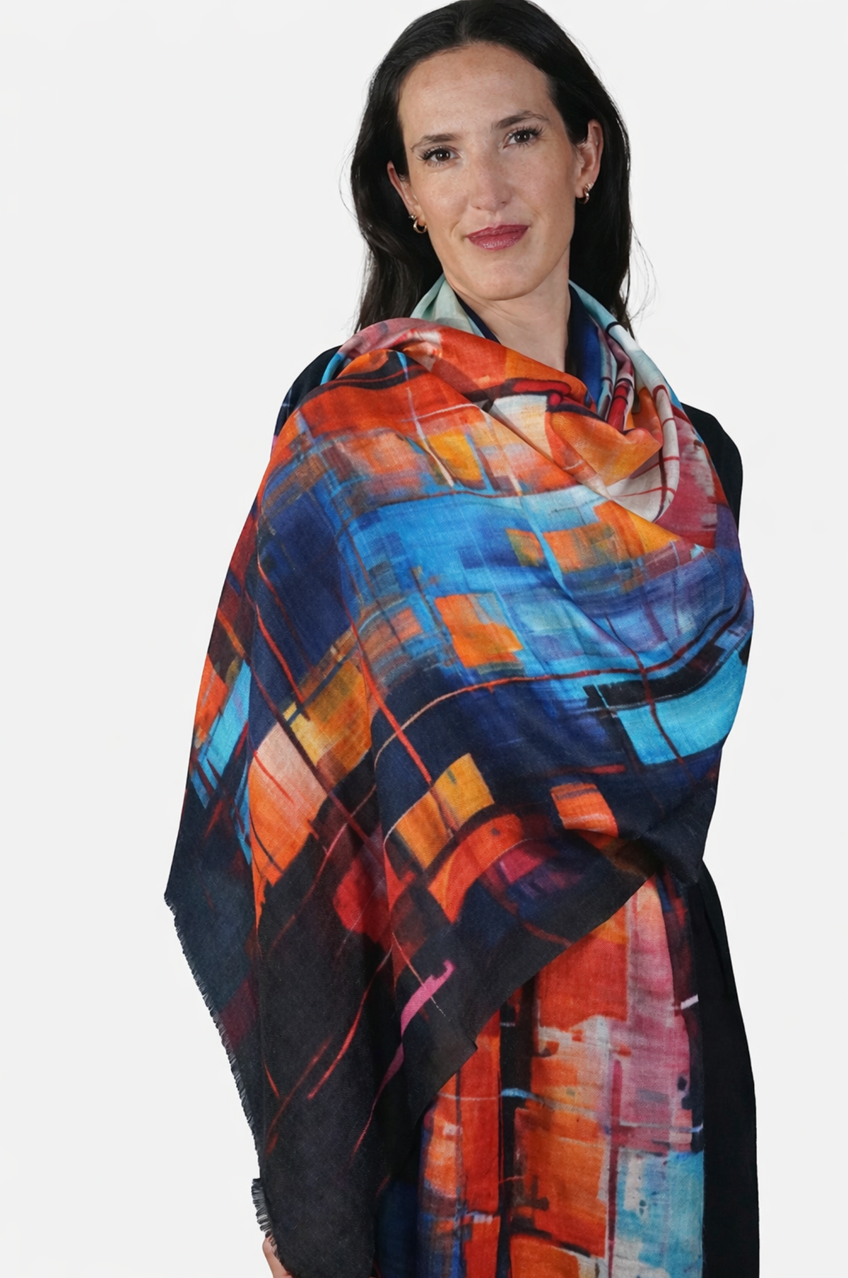 Tradition Textiles Wool Abstract Windows Scarf