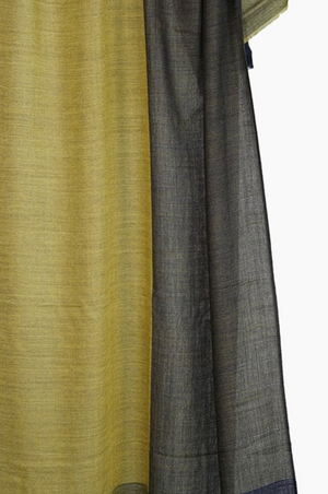 Tradition Textiles Wool Woven Semi Block Scarf in Mustard