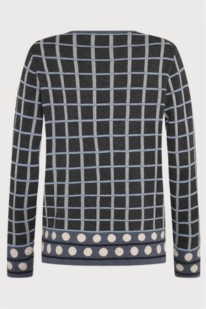 Mansted Odette Box and Balls Cardigan in Cold Grey