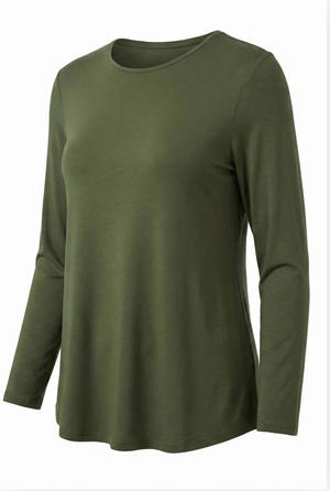 Tani Long Sleeve Cara top in Hunter Green