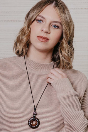 Enhance Accessories Pluto Necklace in Black