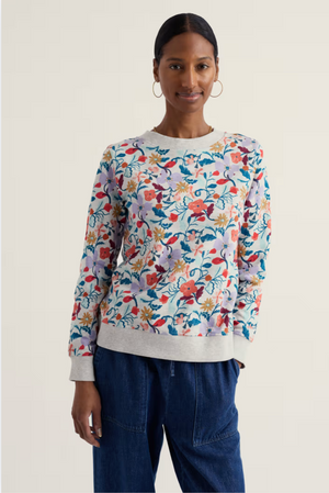 Seasalt Cornwall Bright Wave Sweatshirt in Winding Meadow Mix