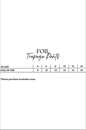 Foil Gemini Trapeze Pant in White