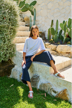 Naturals by O & J Cotton Tee Top in White