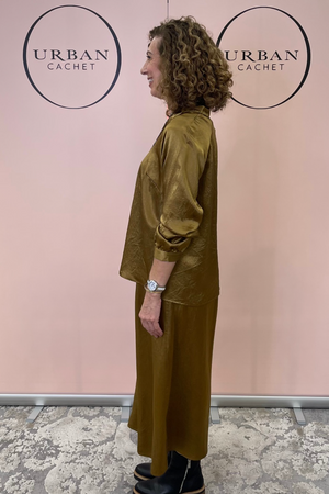 Foil Crackin' Blouse in Bronze