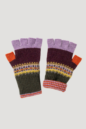 Eribe Knitwear Alloa Fingerless Gloves in CopperLand