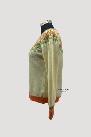 Eribe Knitwear Alpine Short Cardigan in Limoncello