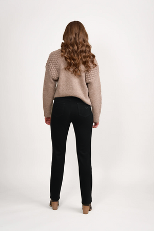 Vassalli Bay Slim Leg Full Length Knit Pull On in Black