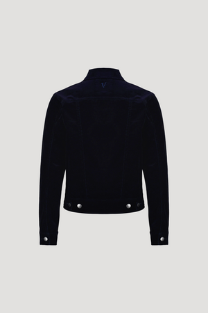 Vassalli Cord Denim Jacket in Midnight