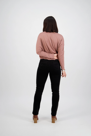 Vassalli Slim Leg Full Length Cord Pull On in Black BESTSELLERS