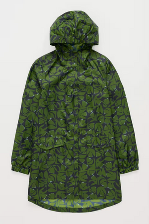 Seasalt Cornwall The Pack It Jacket in Floral Cutout Forest Green