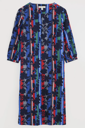 Seasalt Cornwall Sea Call Dress in Camellia Stripe Ink