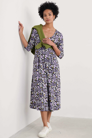 Seasalt Cornwall Helena Dress in Headland Collage Maritime