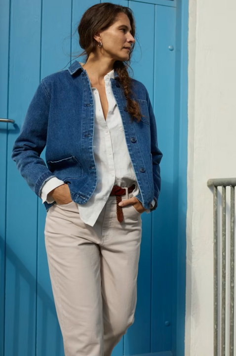 Seasalt Cornwall Reading Rocks Jacket in II Mid Wash High Twist