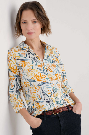 Seasalt Cornwall Larissa Shirt in Painted Daffodil Chalk