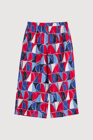 Seasalt Cornwall Peaceful Haven Culottes in Sail Geo Scarlet