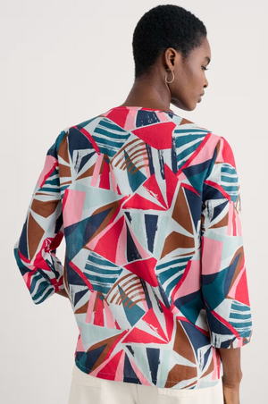 Seasalt Cornwall Watercolour Sketch Top in Spinnaker Sails Chalk