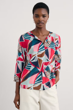 Seasalt Cornwall Watercolour Sketch Top in Spinnaker Sails Chalk