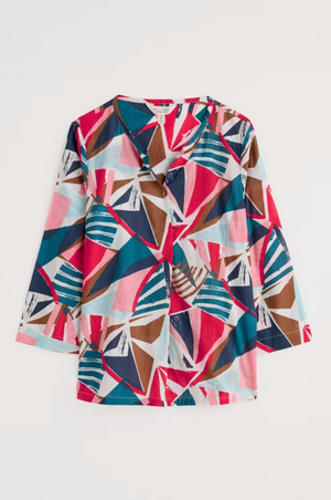 Seasalt Cornwall Watercolour Sketch Top in Spinnaker Sails Chalk