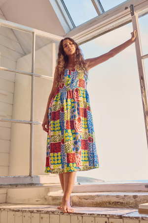 Seasalt Cornwall Lowland Heather Dress in Headland Patchwork Mix