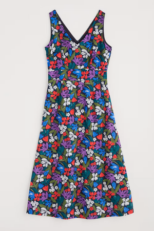 Seasalt Cornwall Sky Beyond Dress in Crayon Floral Maritime