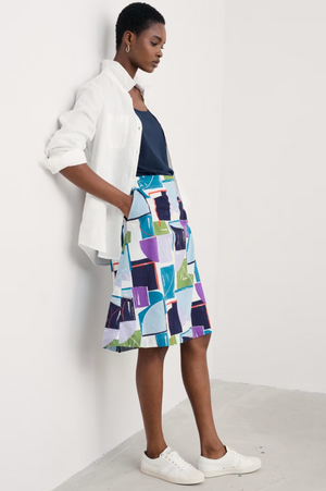 Seasalt Cornwall Paint Pot Skirt in Block Shapes Mix