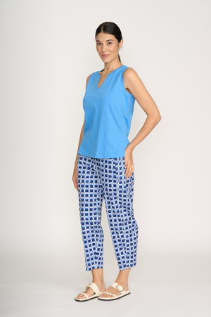 Foil Pump It Up Trapeze Pant in Block Buster Print