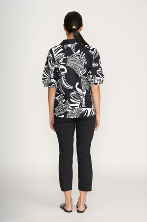 Foil Finish Line Trapeze Pant in Black