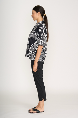 Foil Finish Line Trapeze Pant in Black