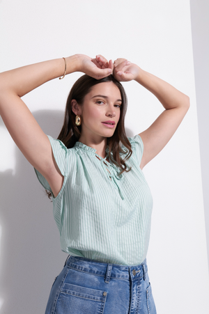 Foil Jean Queen Skirt in Blue Wash