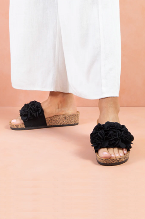 loscabos Corsage Sandal in Black