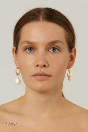 YiSu Design Blue Eye Hoops