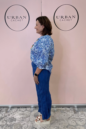 Namastai Wander Wide Leg Pant in Cycladic