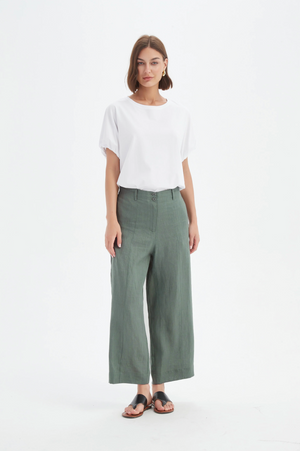 Tirelli Patch Pocket Easy Pant in Petrol