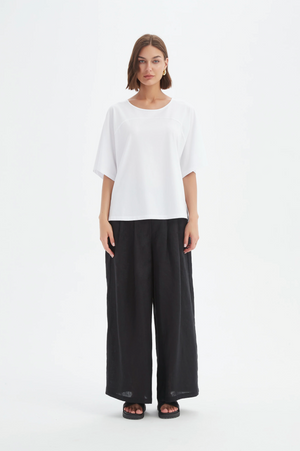 Tirelli Wide Sleeve Yoke Tee in White