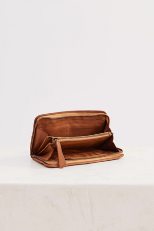 JUJU & Co Braid Wallet in Tan