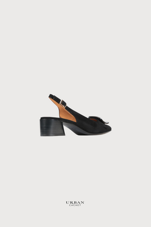 EOS Footwear Hatica Slide in Black Kidsuede