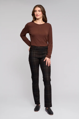 Vassalli Bay Pull on Slim Leg Full Length Ponti Pant in Hugo
