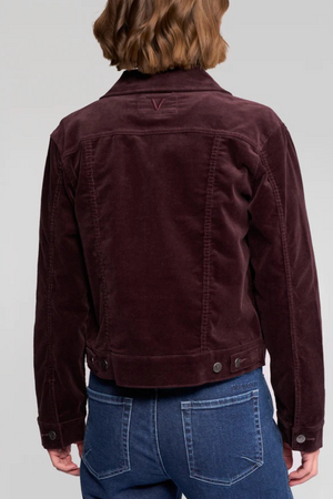 Vassalli Core Pinwale Denim Jacket in Merlot