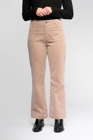 Vassalli Daily Cord Straight Leg Ankle Grazer Jean in Twig