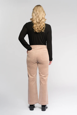 Vassalli Daily Cord Straight Leg Ankle Grazer Jean in Twig