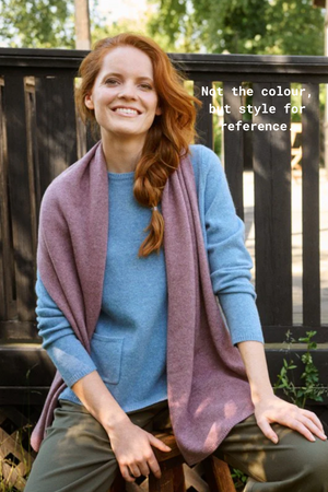 Mansted Denmark Minoa Lambswool Crew Link Trim in Soft Pink