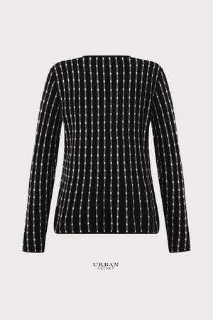 Mansted Denmark Pepper Morse Code Cardigan in Black