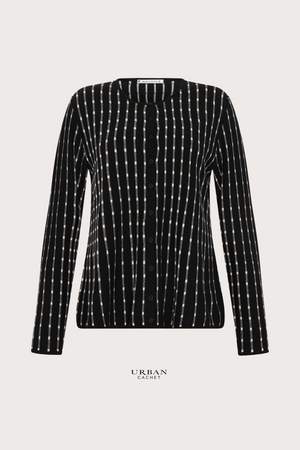 Mansted Denmark Pepper Morse Code Cardigan in Black