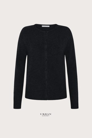 Mansted Denmark Ivory Raglan Cardi in Black