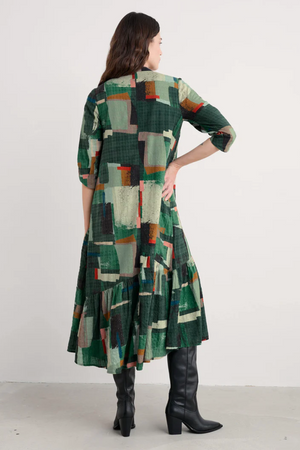 Seasalt Cornwall Windblown Dress in Aerial Field Coppice
