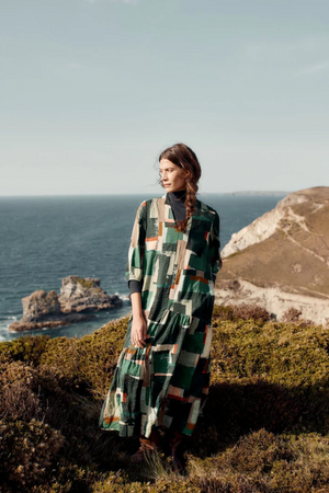 Seasalt Cornwall Windblown Dress in Aerial Field Coppice