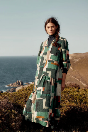 Seasalt Cornwall Windblown Dress in Aerial Field Coppice
